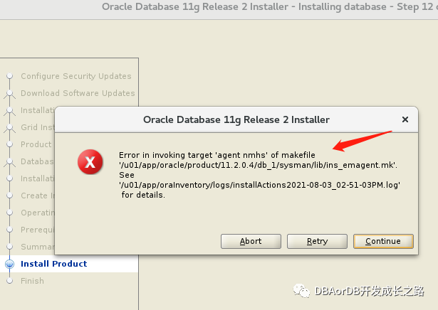 Centos7+Oracle11g安装遇到的问题